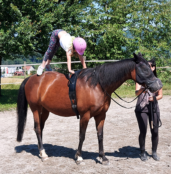 Reittherapie Voltige Übung